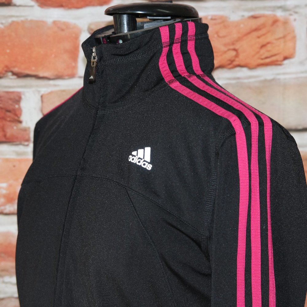 Womens Adidas Black / Pink Workout Jacket Size M